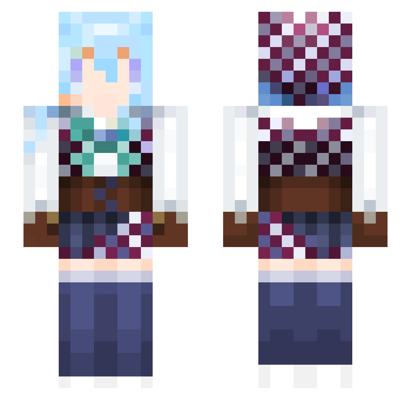yalinarul Minecraft skin, front and back view