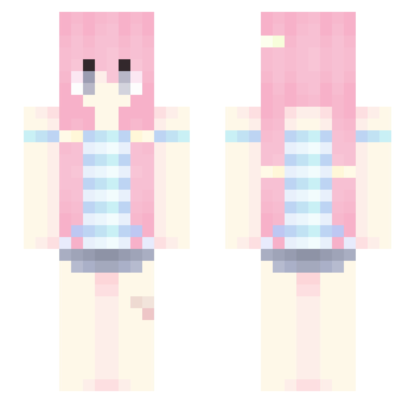 TheBloody52 Minecraft skin, front and back view