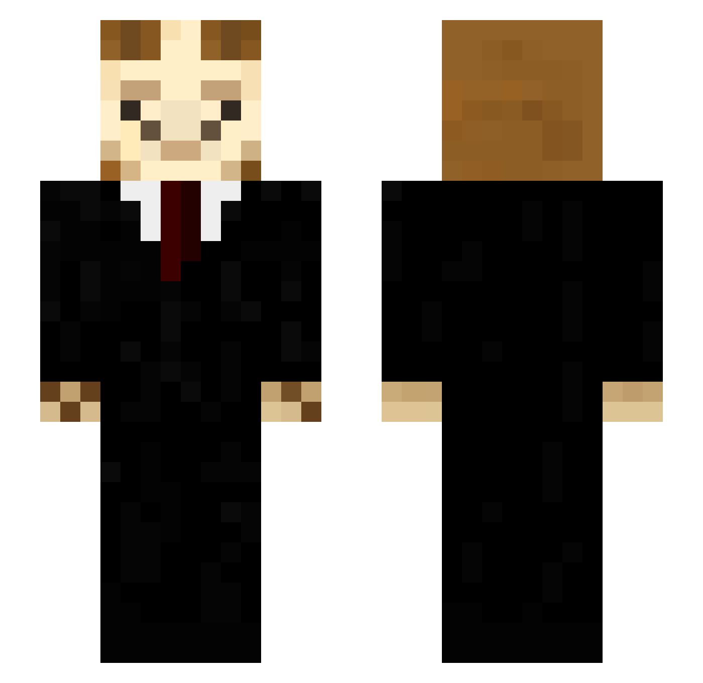 Purple_llama Minecraft skin, front and back view