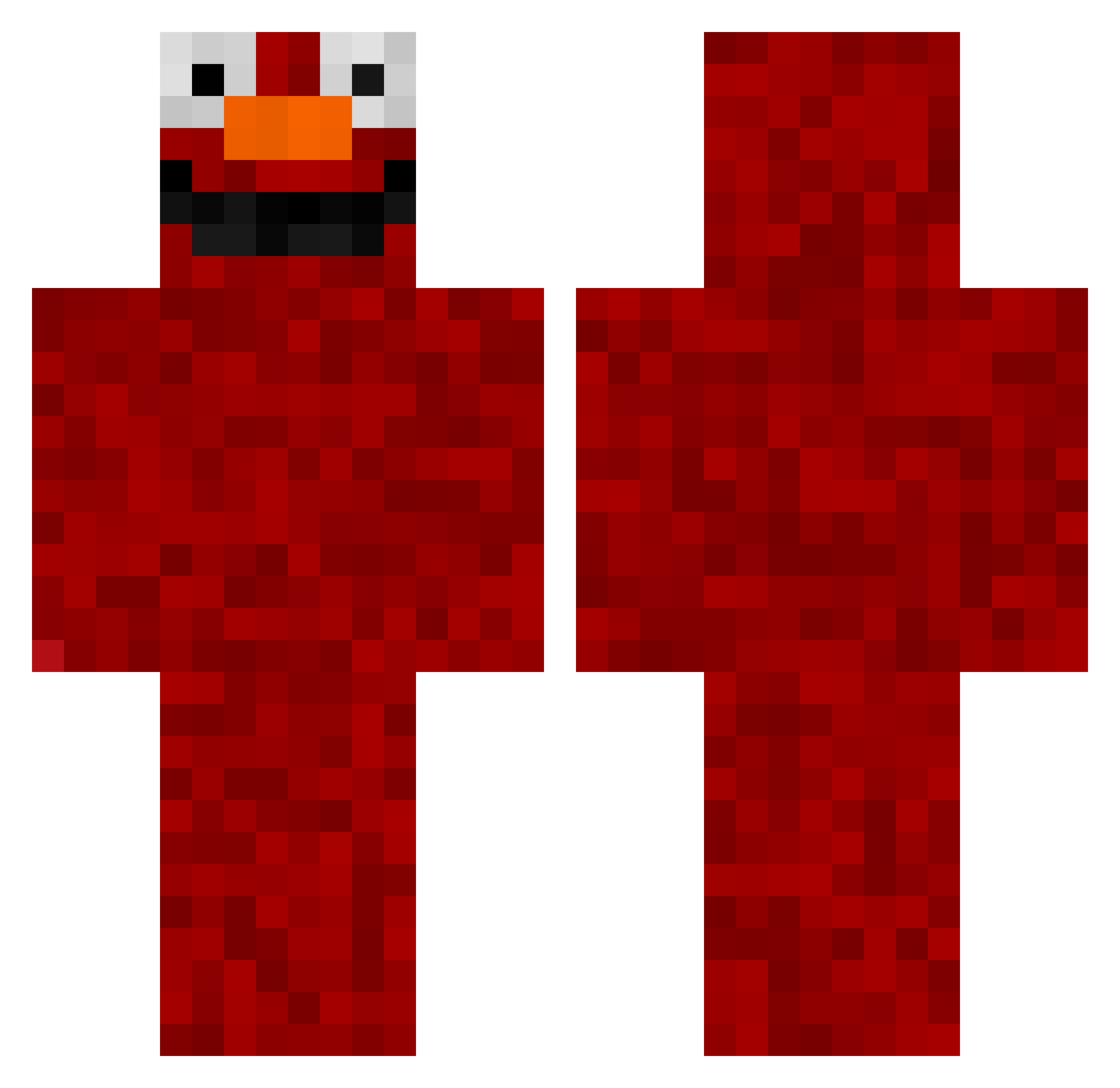 XDHyldig Minecraft skin, front and back view