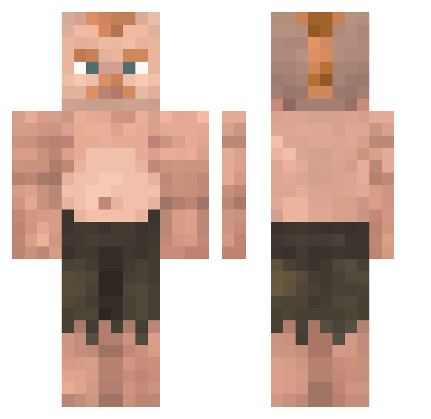 EloraAL Minecraft skin, front and back view