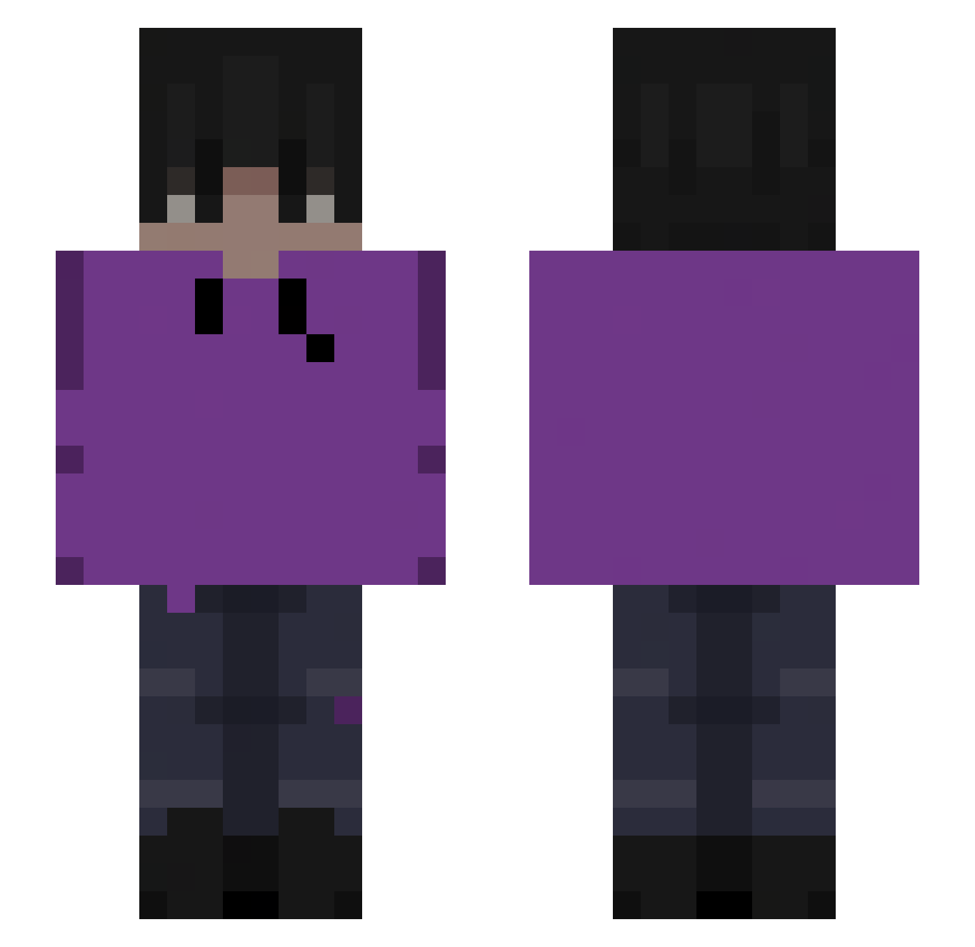Voidstrike___ Minecraft skin, front and back view