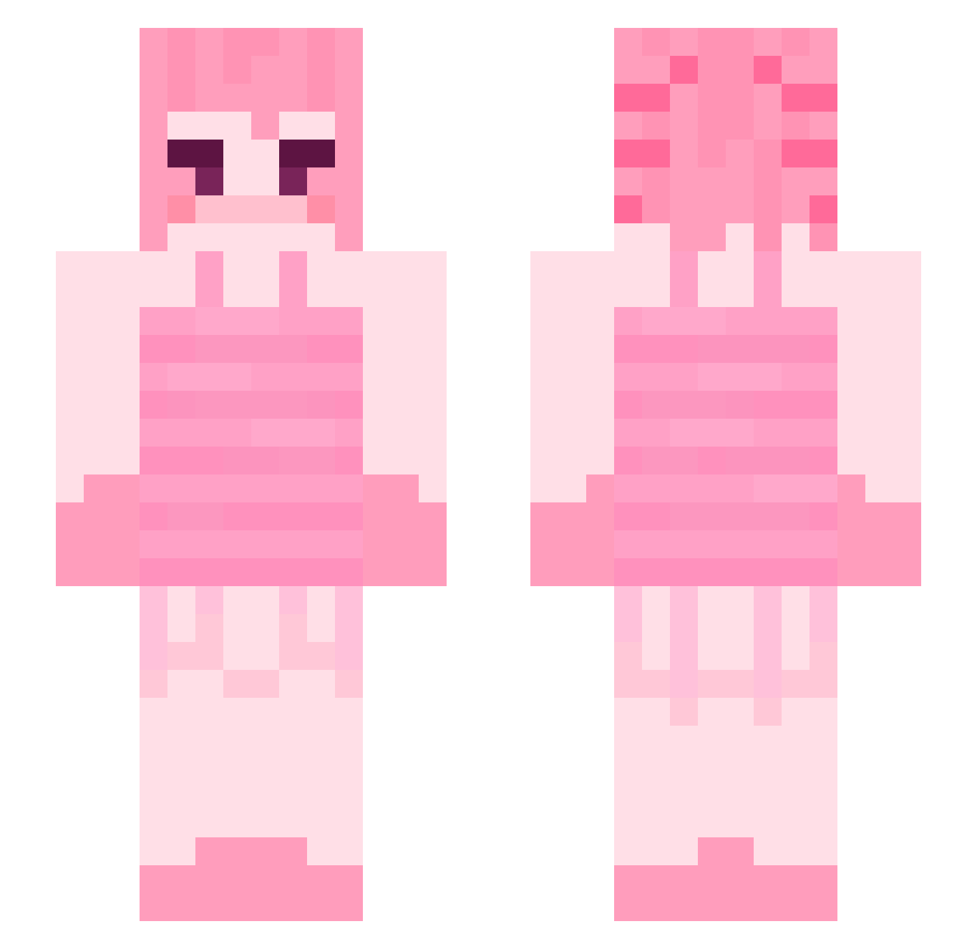 FrickTX Minecraft skin, front and back view