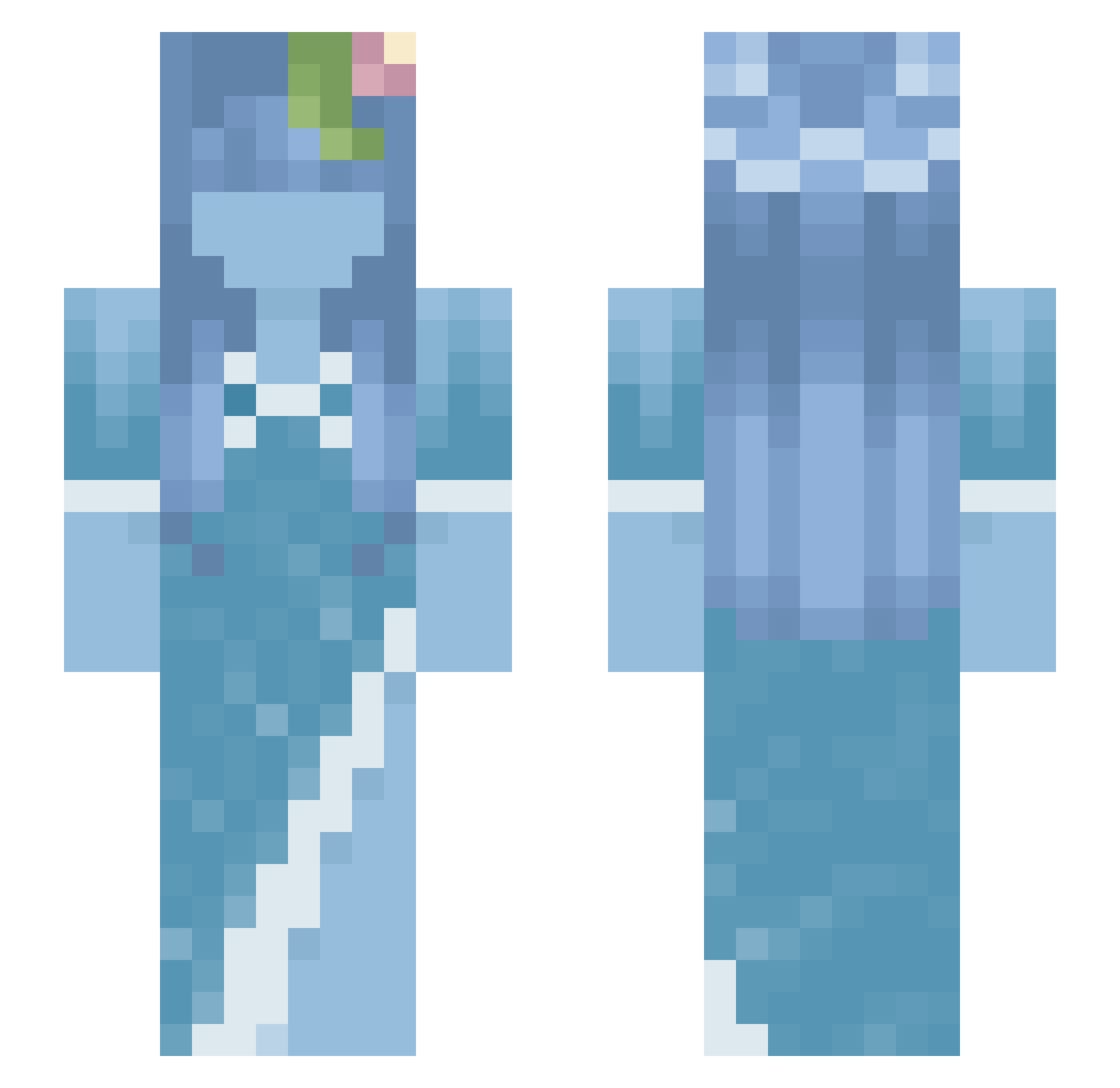 zytria Minecraft skin, front and back view