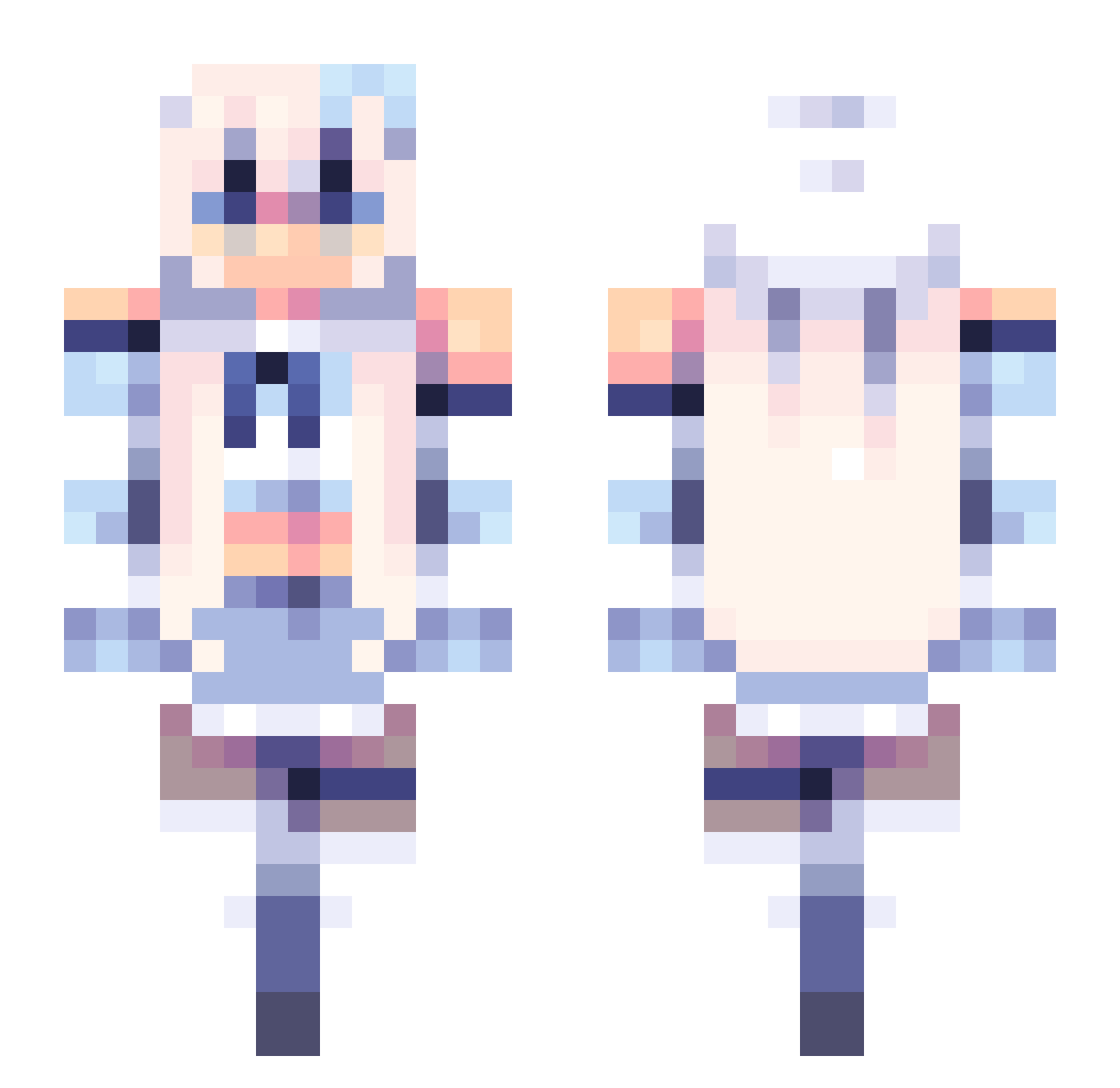 XNightzzX Minecraft skin, front and back view