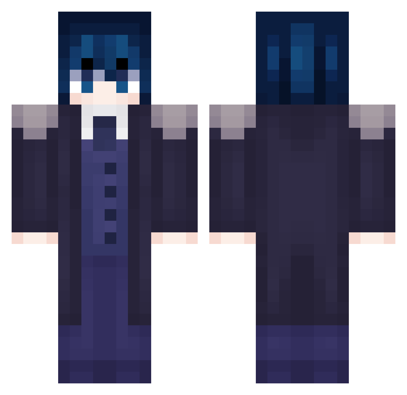 harynyc Minecraft skin, front and back view