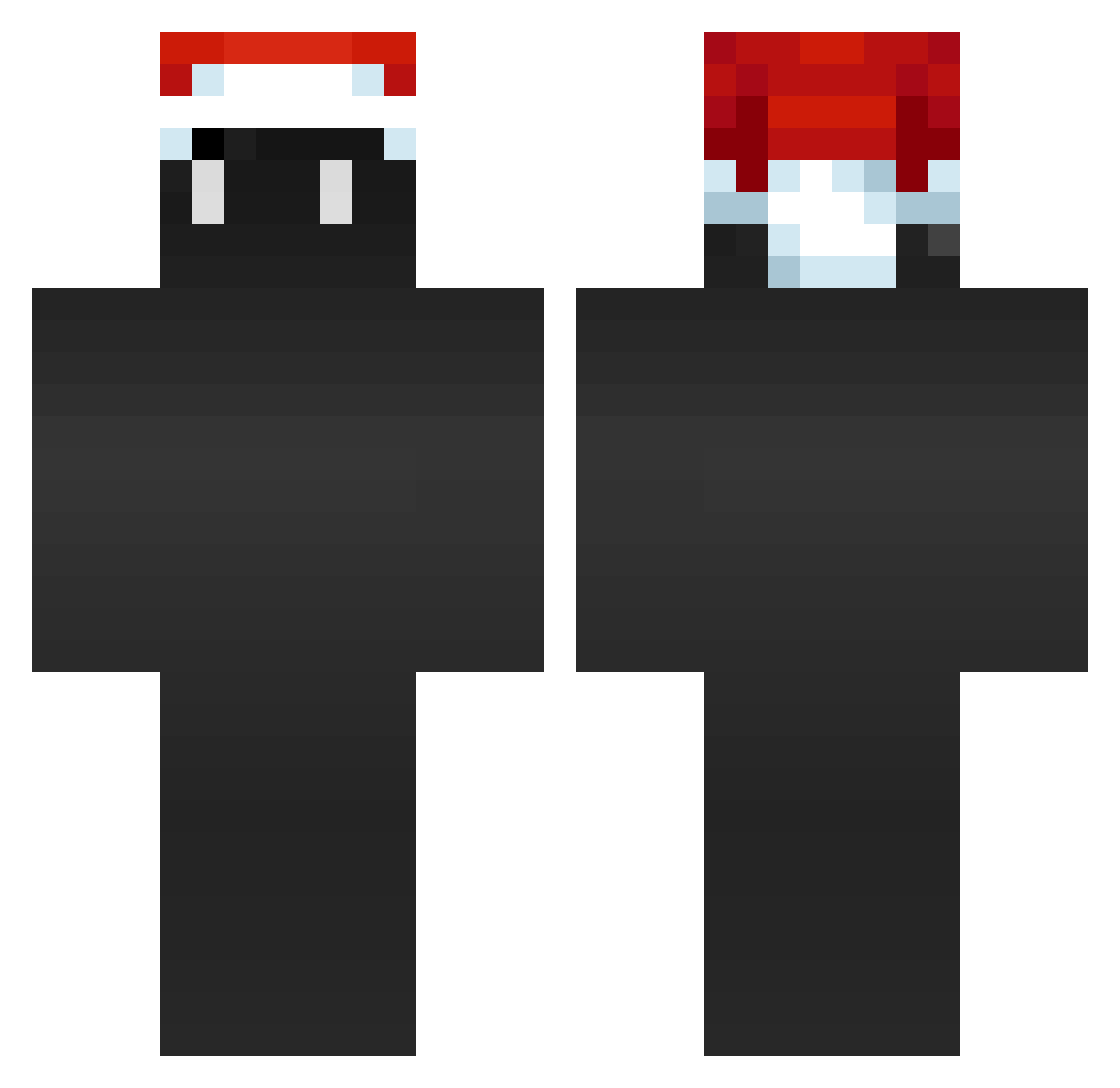 XFogsX Minecraft skin, front and back view