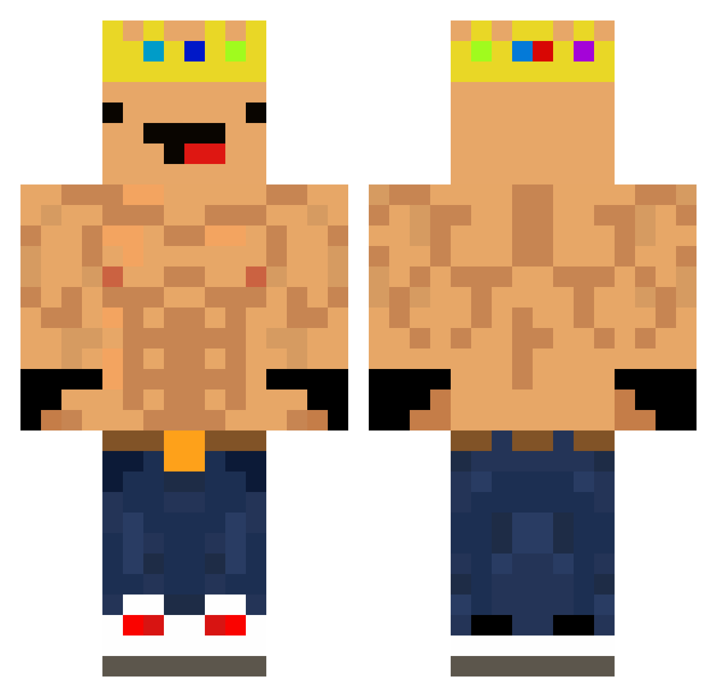 Planet_Drool Minecraft skin, front and back view