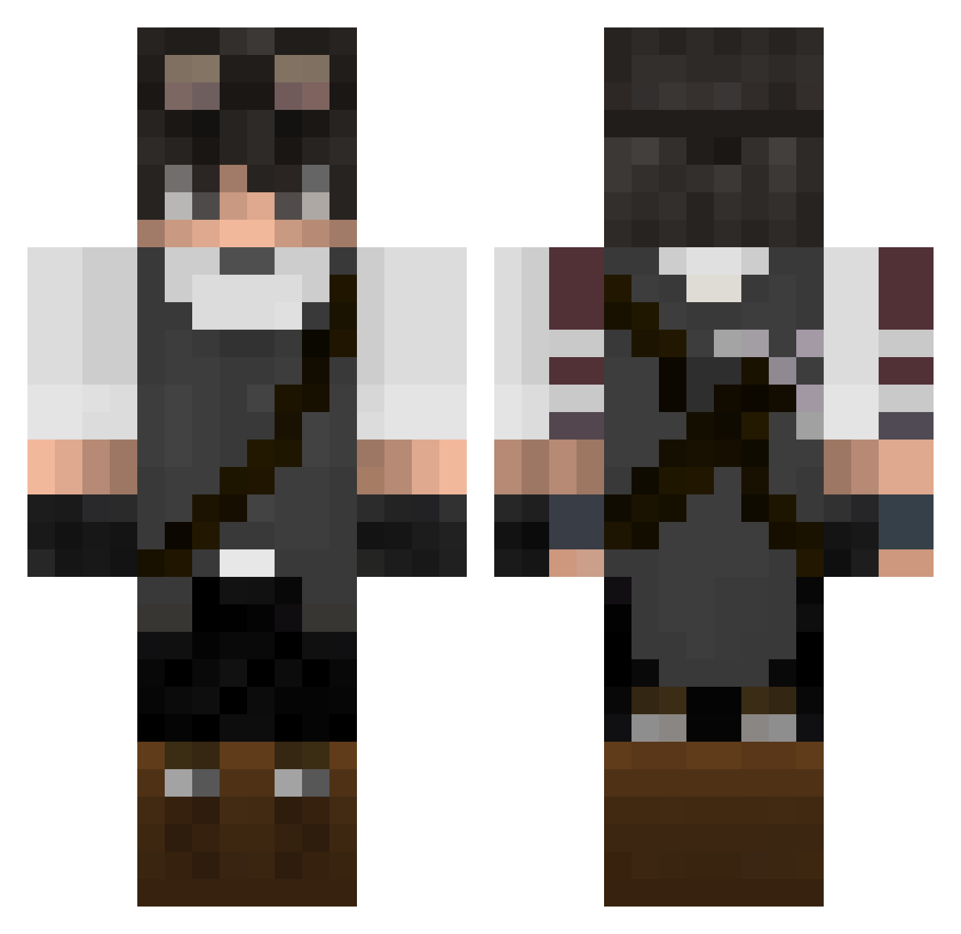 Silve117 Minecraft skin, front and back view