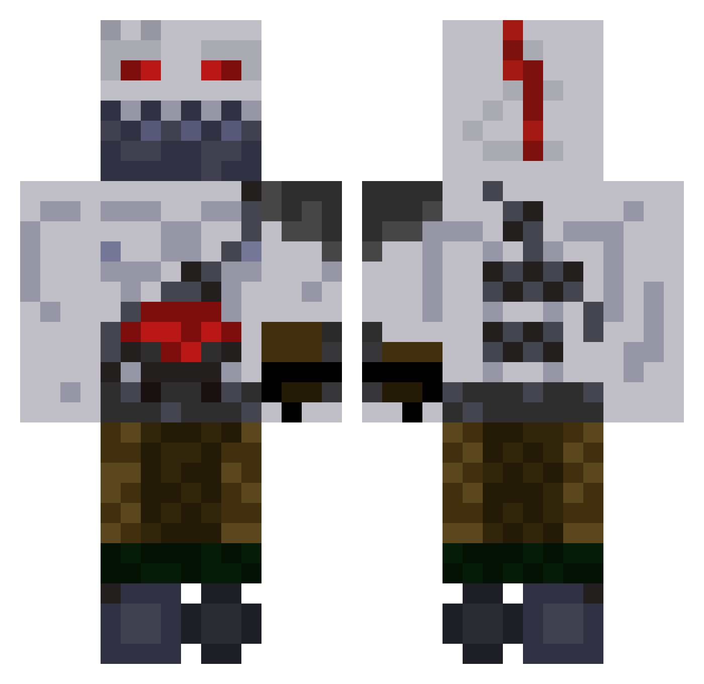Ermmm23 Minecraft skin, front and back view
