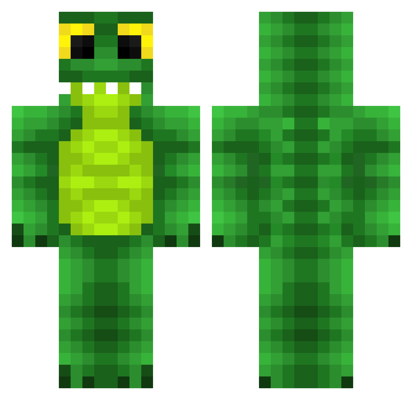 Arguz187 Minecraft skin, front and back view