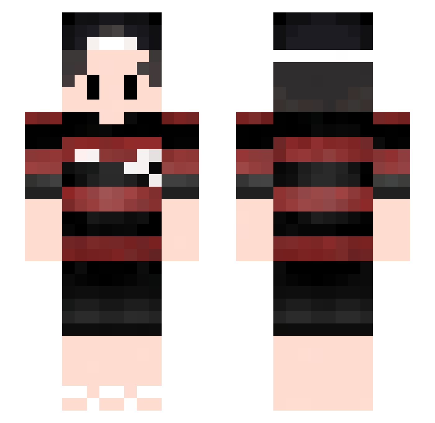 Vinnythefair Minecraft skin, front and back view