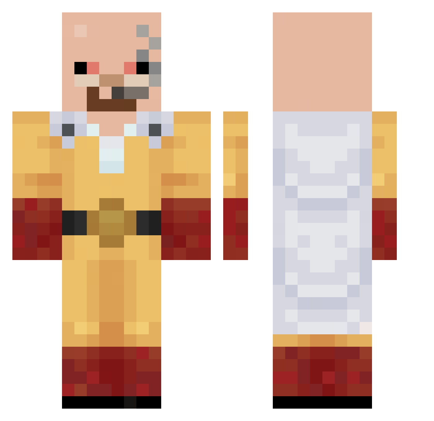 Fashi081 Minecraft skin, front and back view