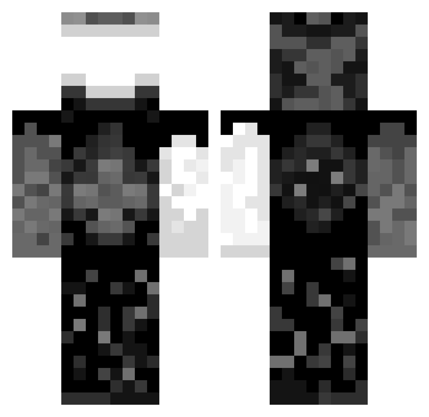 wolframio25 Minecraft skin, front and back view