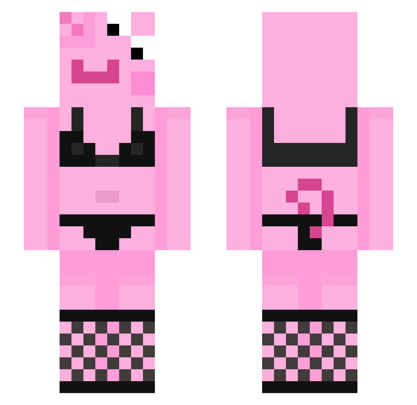CrouteMimine Minecraft skin, front and back view
