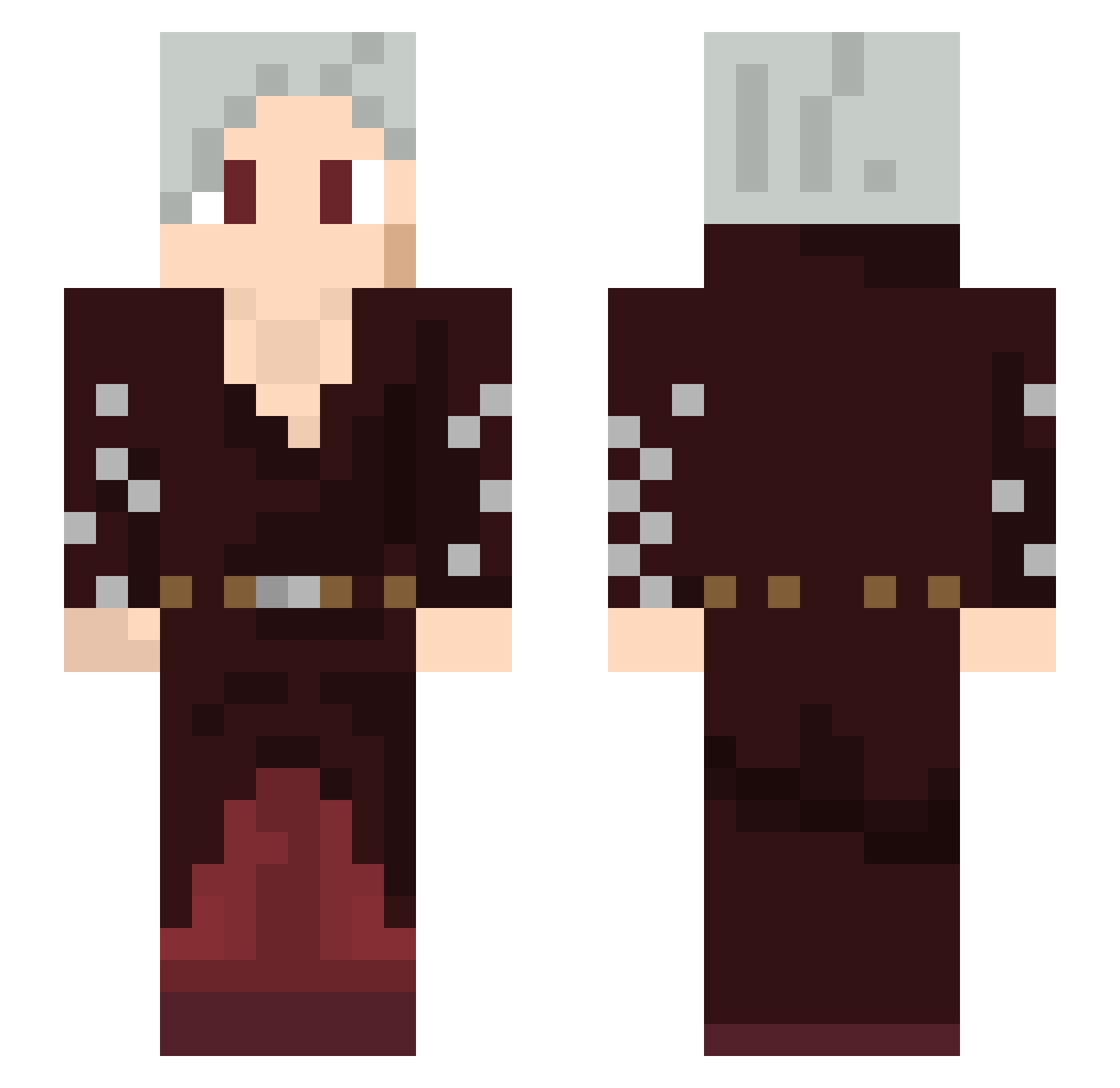 Pr1m0Prime Minecraft skin, front and back view