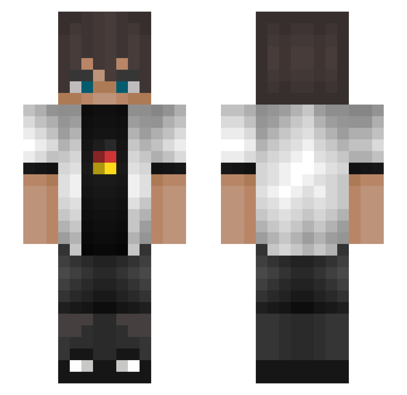yitiann1116 Minecraft skin, front and back view