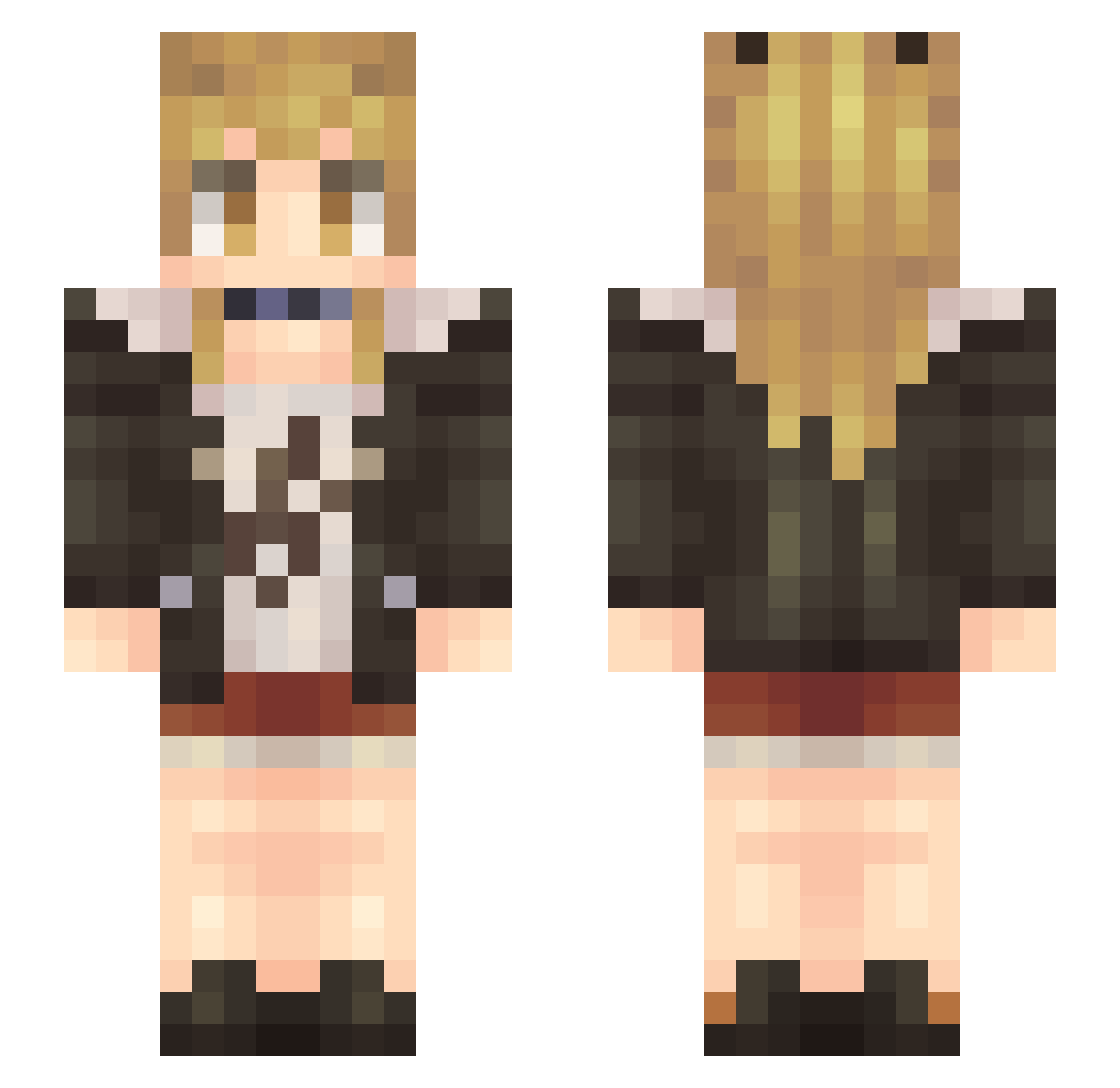 David_leonex Minecraft skin, front and back view