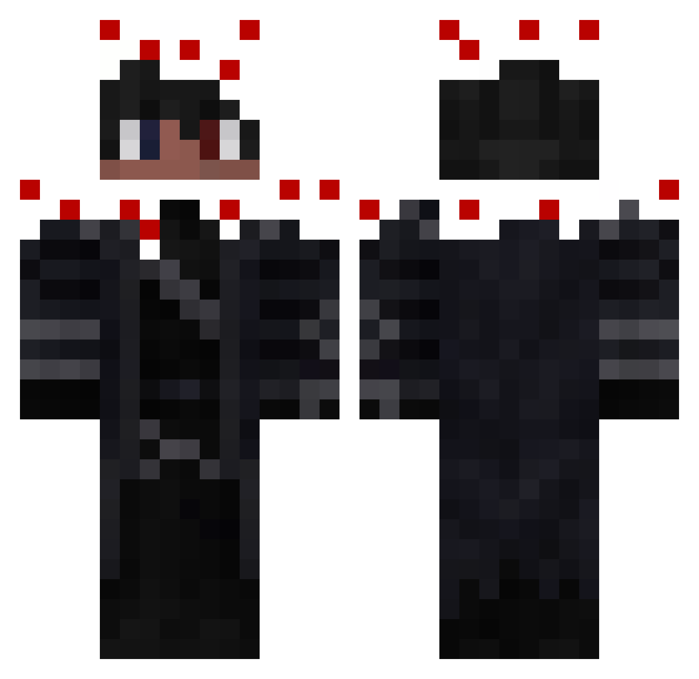 sircakey Minecraft skin, front and back view