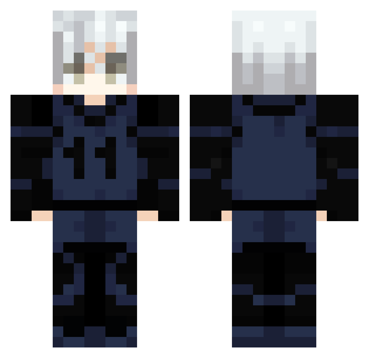 JallowQ3 Minecraft skin, front and back view
