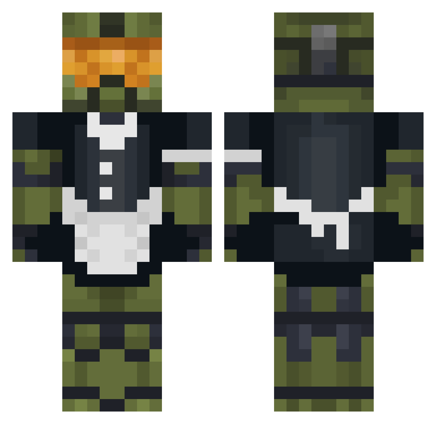 Willnotshoot Minecraft skin, front and back view
