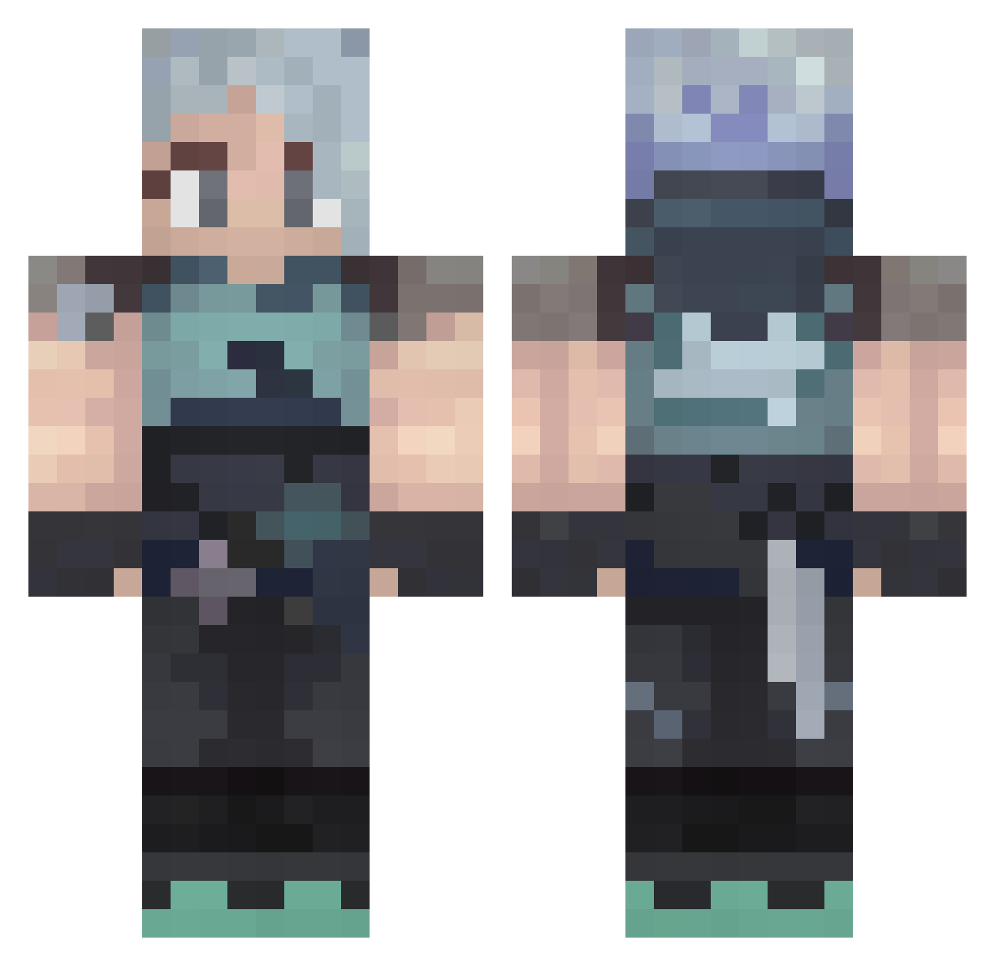 Strikerr7 Minecraft skin, front and back view