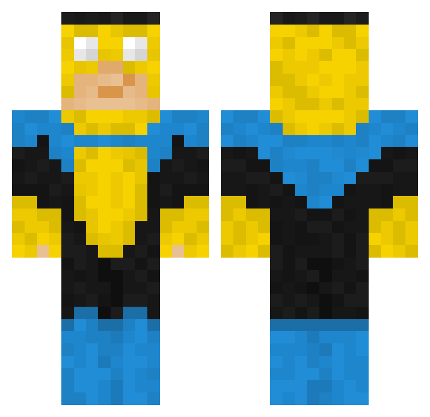 NGA_BALLS Minecraft skin, front and back view