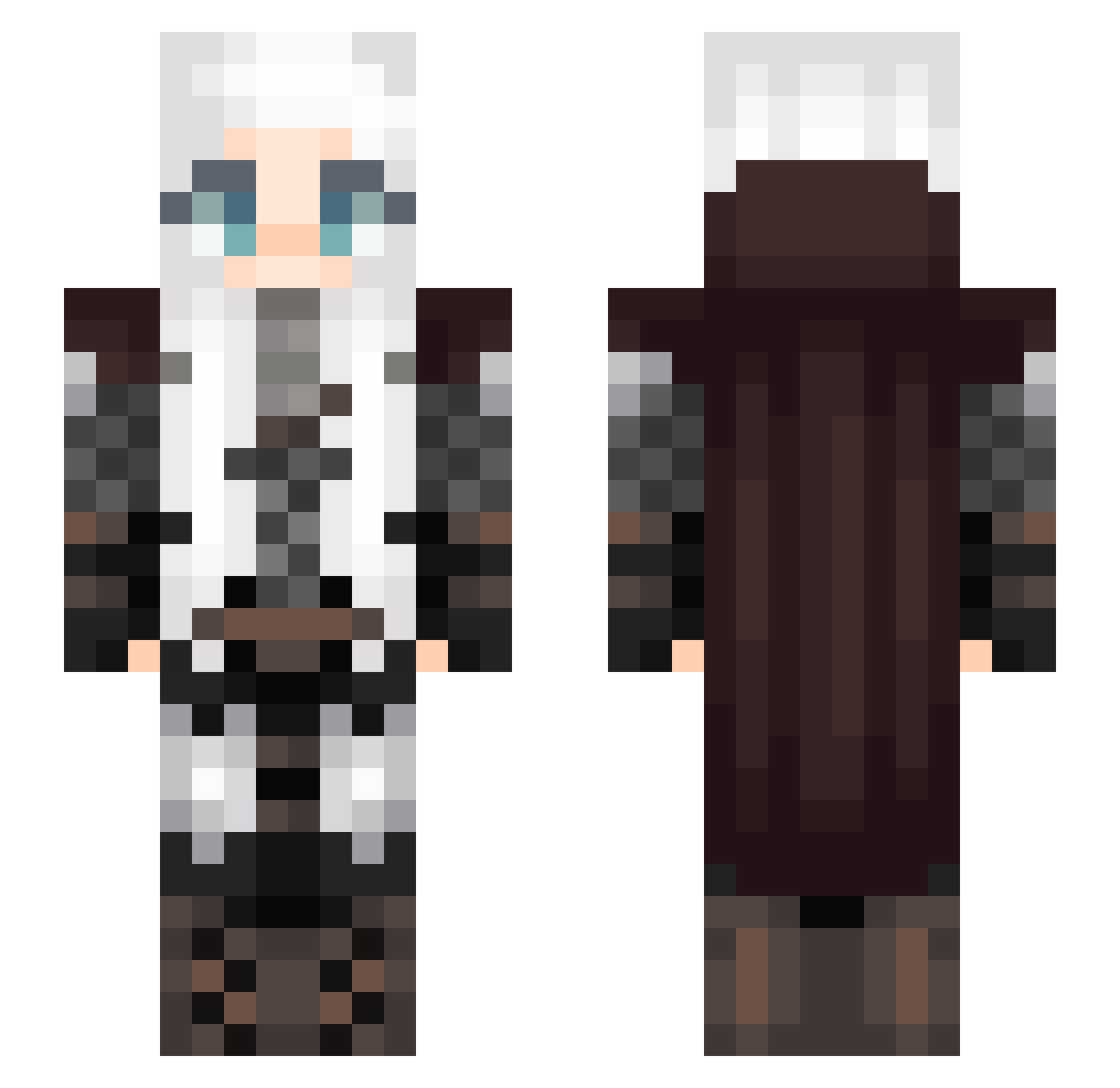 TaurielG Minecraft skin, front and back view