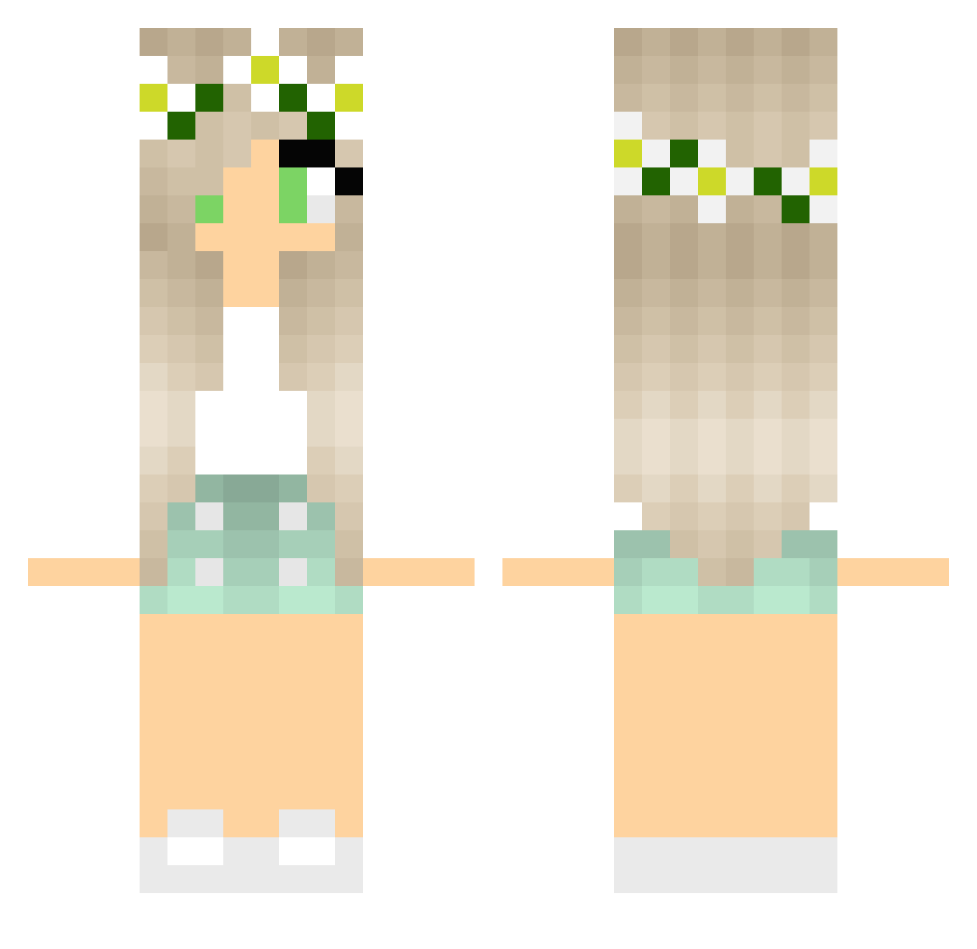 Werdixxik Minecraft skin, front and back view