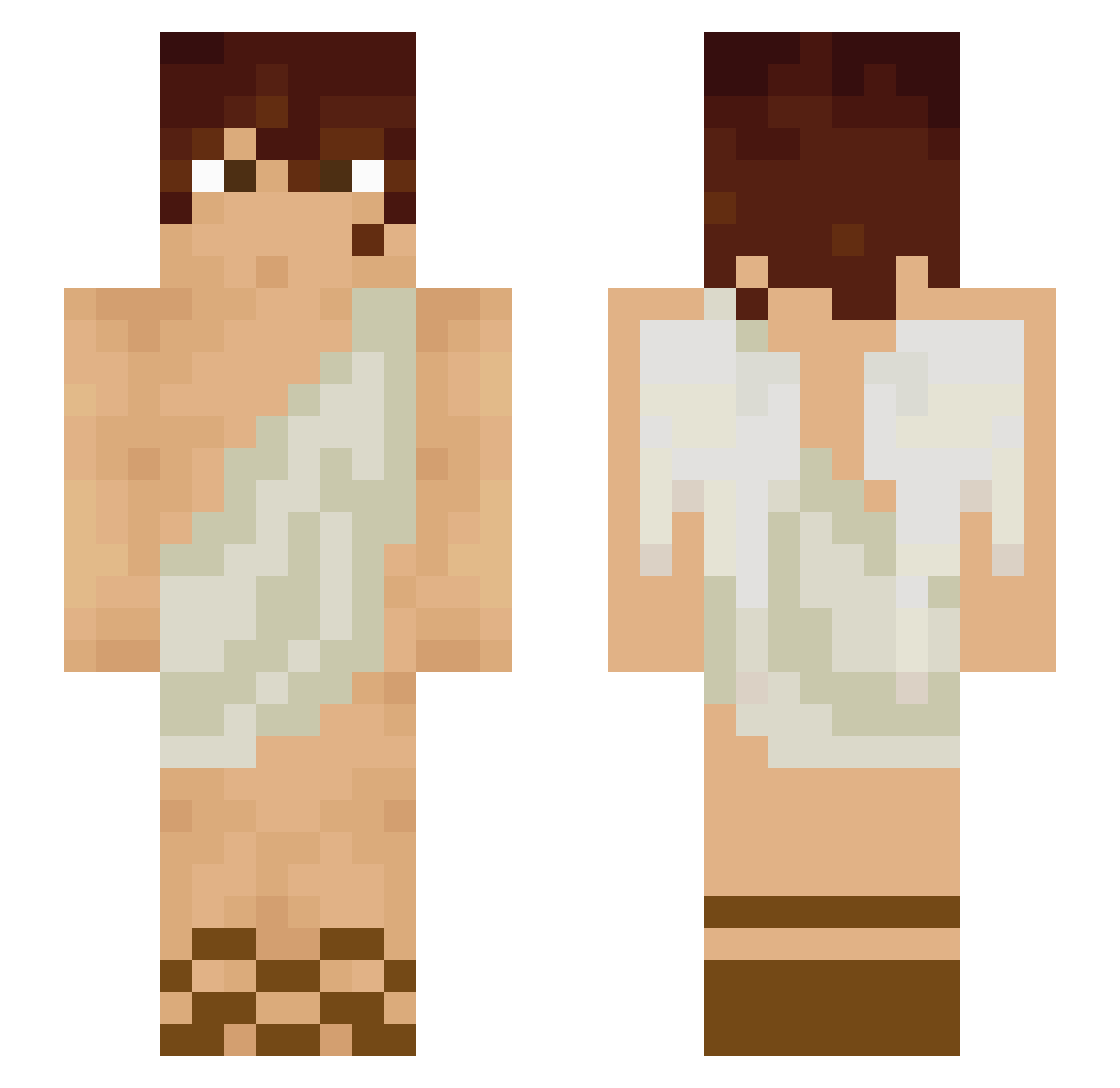 matuche Minecraft skin, front and back view