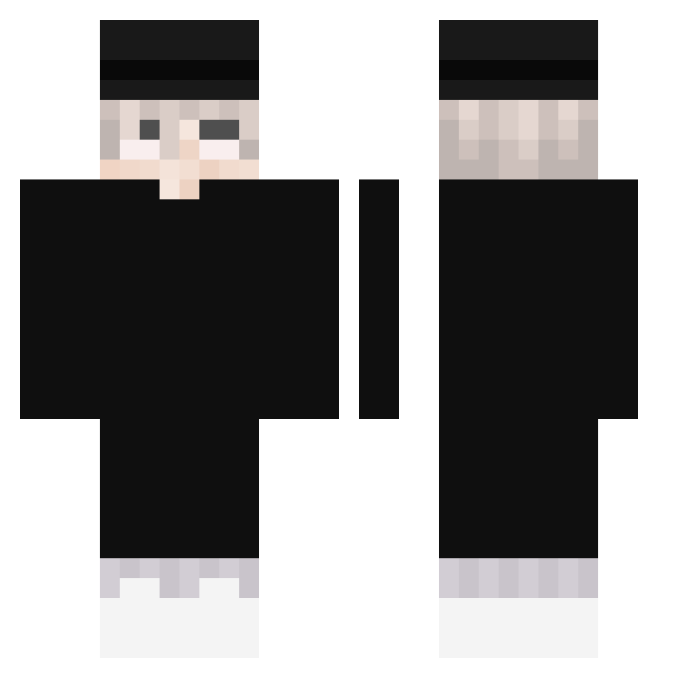 keon_nightmare Minecraft skin, front and back view