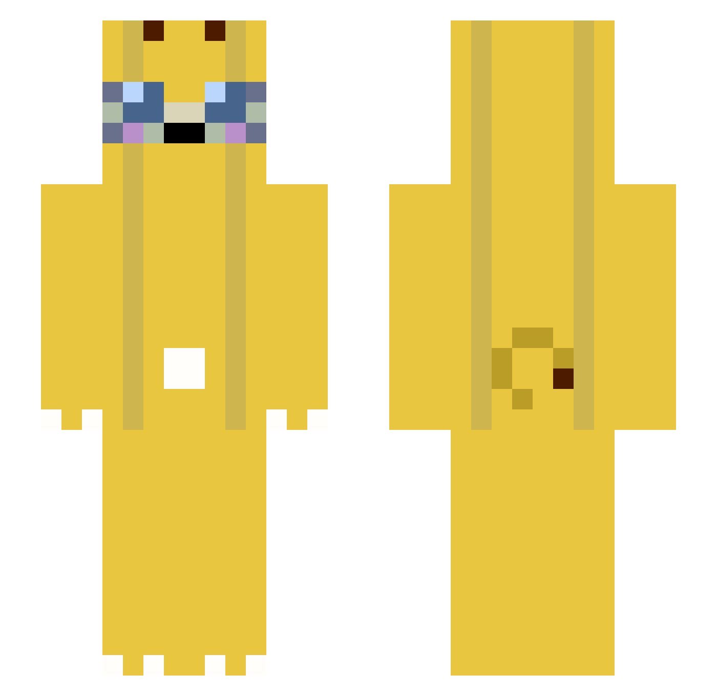 Adora Minecraft skin, front and back view
