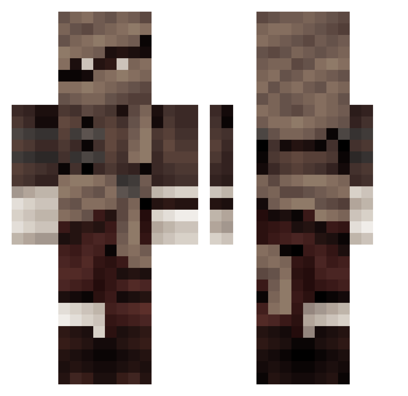 Josez441 Minecraft skin, front and back view