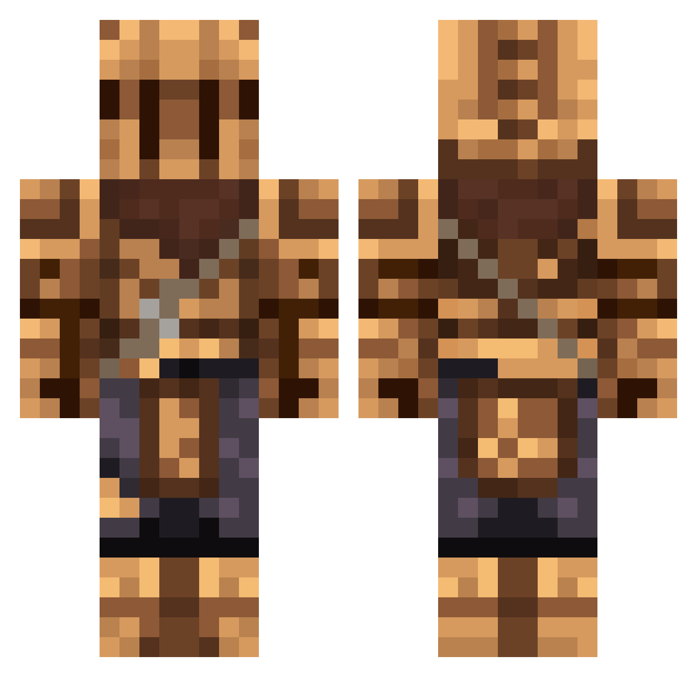 Toogl3_ Minecraft skin, front and back view