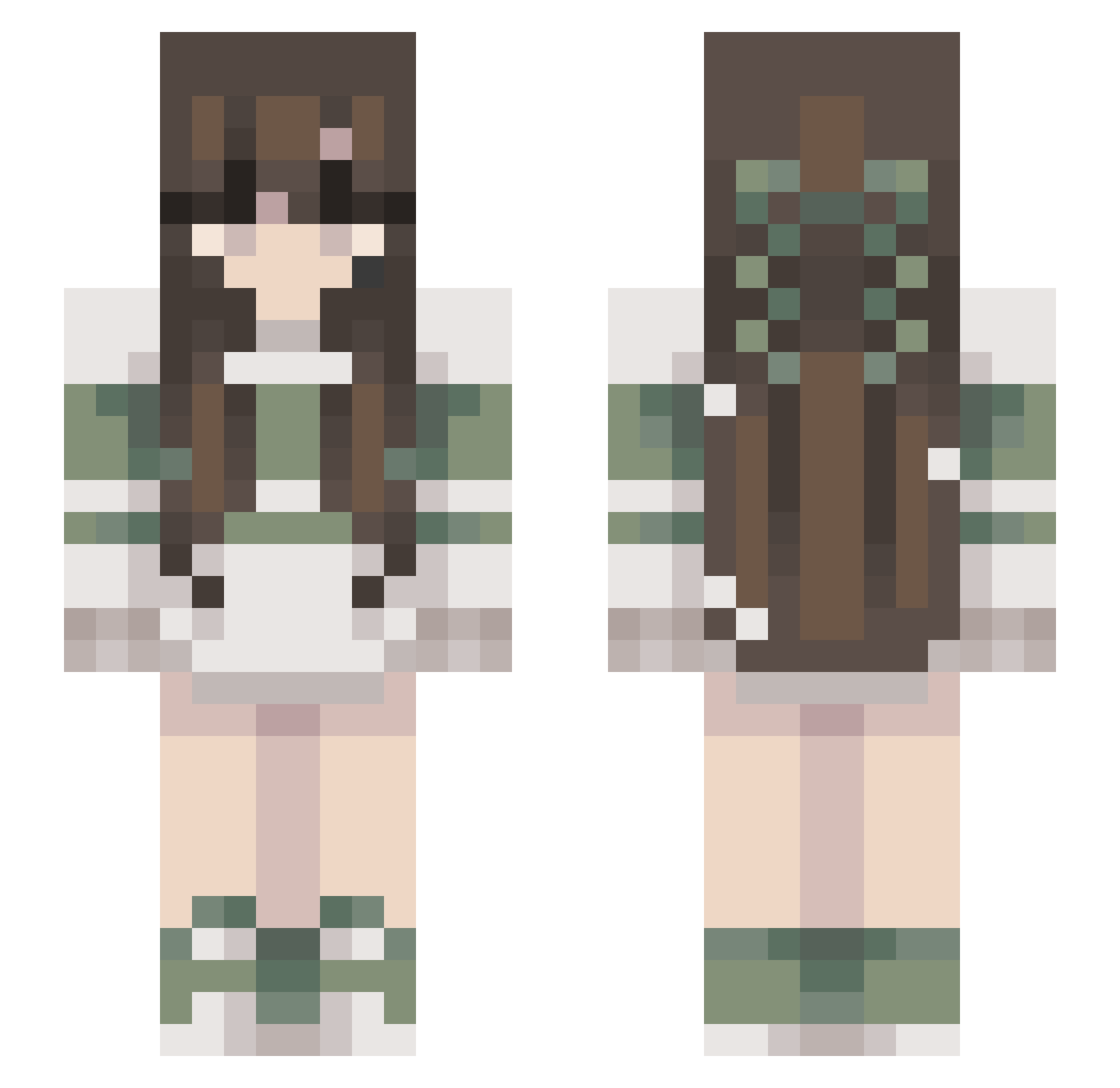 Vanonic1 Minecraft skin, front and back view