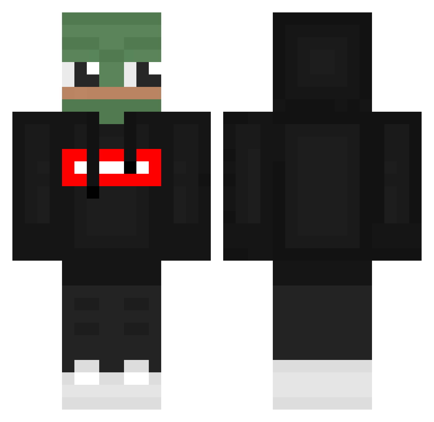 FunnyKing07 Minecraft skin, front and back view