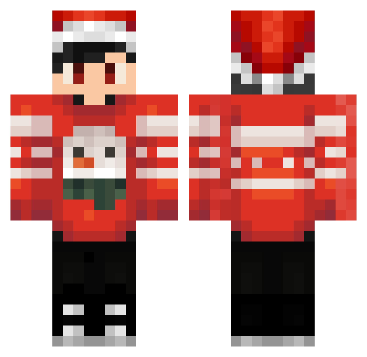 Viauz Minecraft skin, front and back view