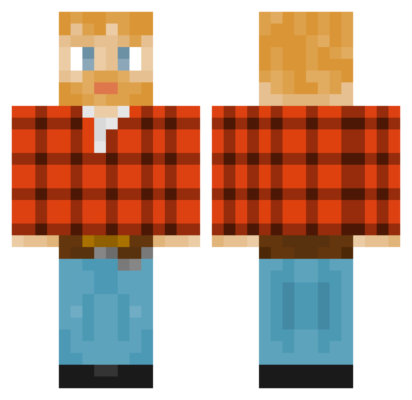 TheGraeme Minecraft skin, front and back view
