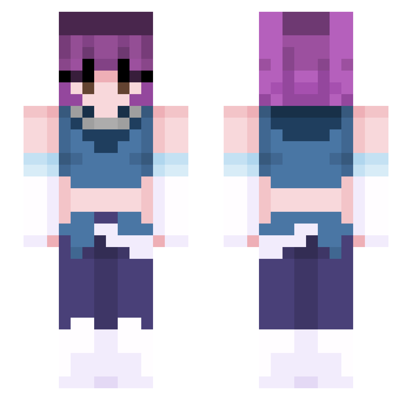 WonHee_0626 Minecraft skin, front and back view