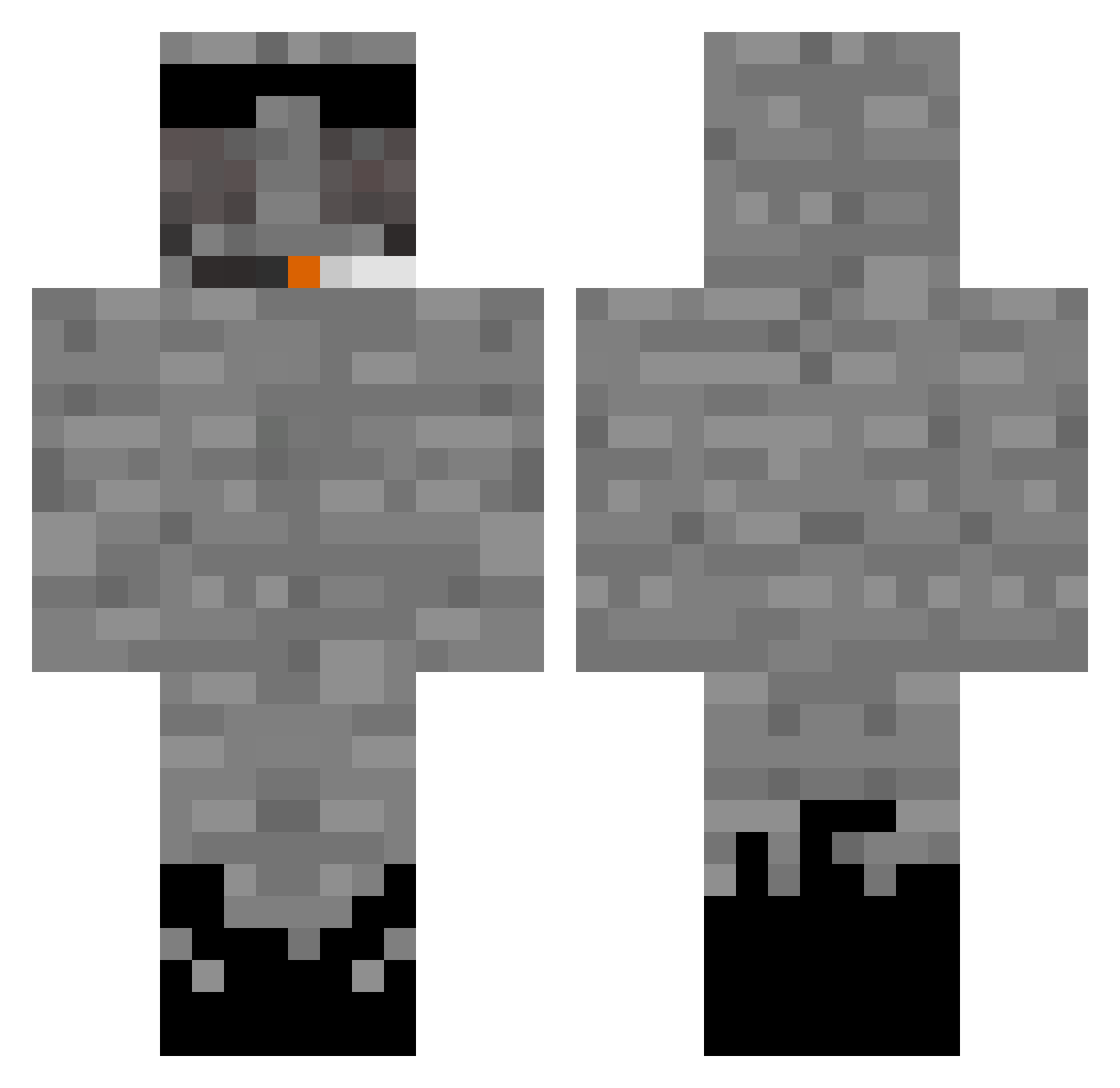 ExFocus777 Minecraft skin, front and back view