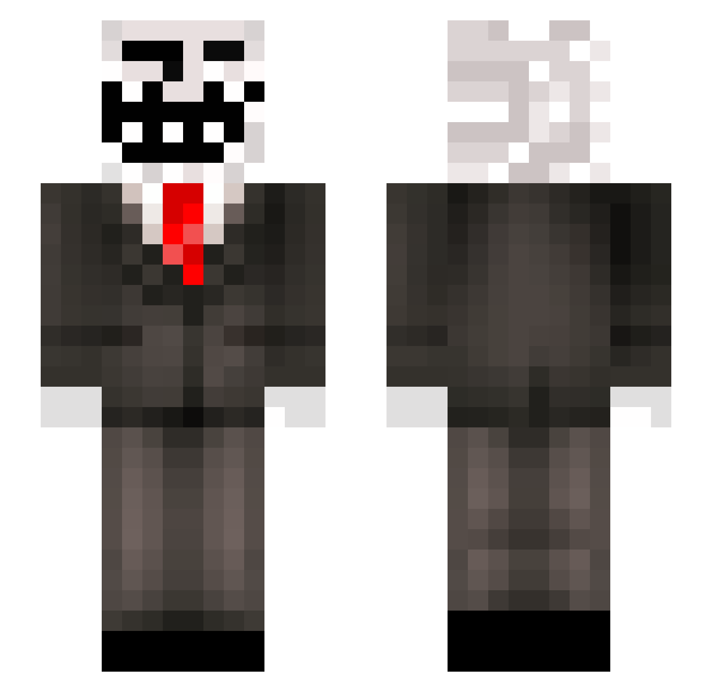 rowenthegamer Minecraft skin, front and back view