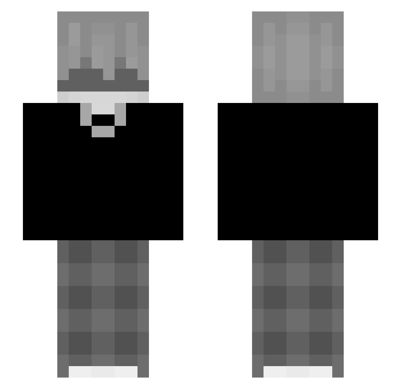 Ztronics Minecraft skin, front and back view