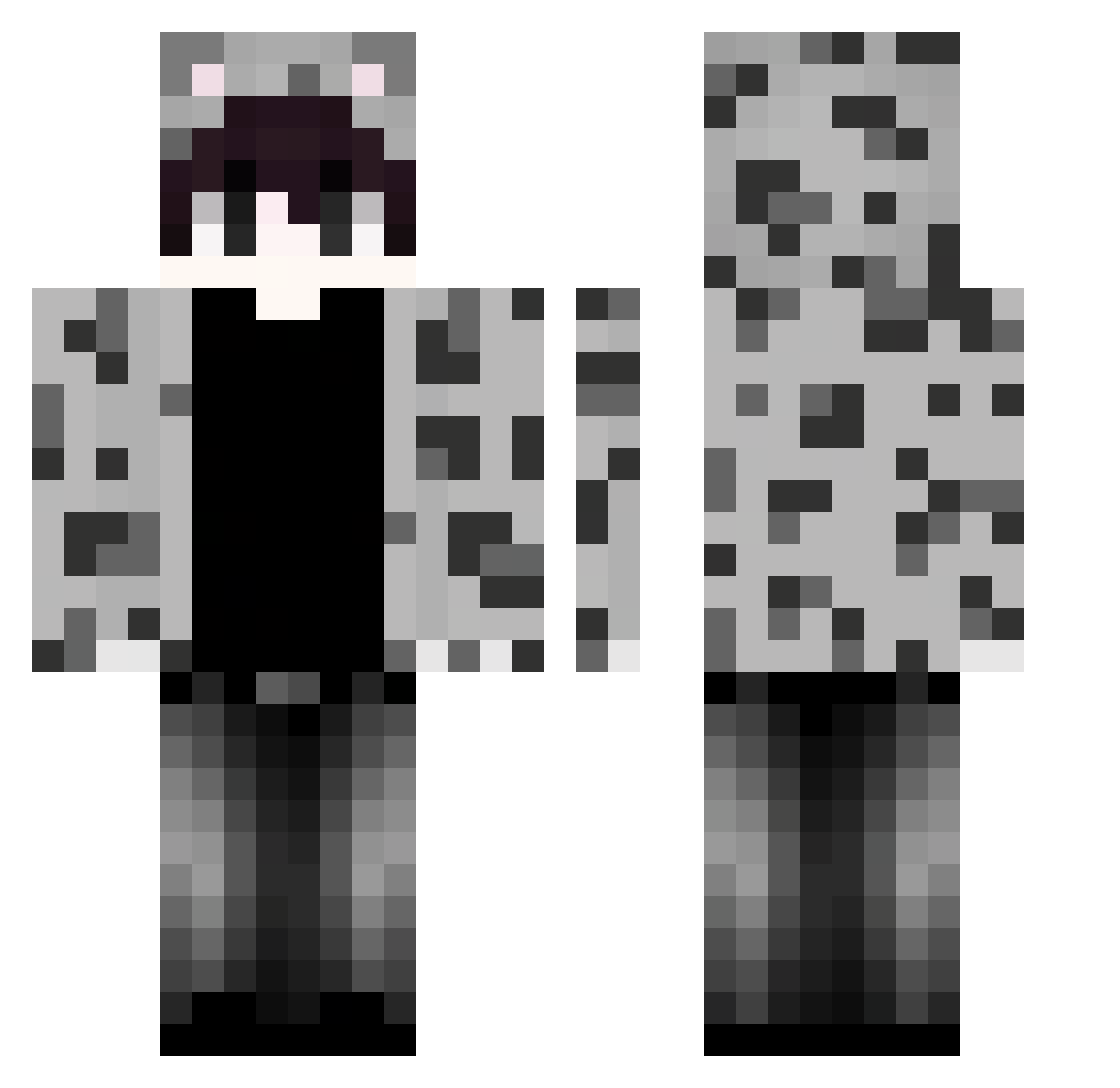 FishedFarOut Minecraft skin, front and back view