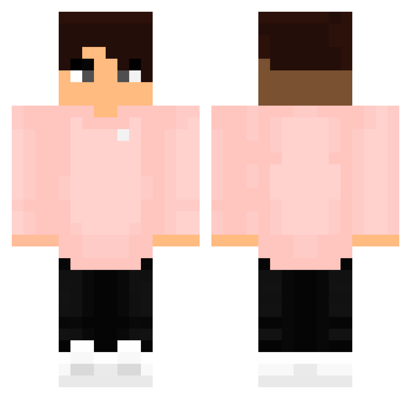 ReverseAckerman Minecraft skin, front and back view