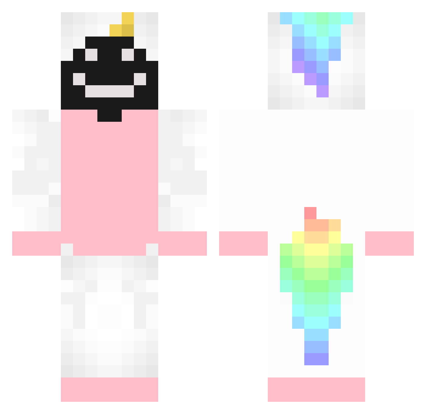 ThatIsAShame Minecraft skin, front and back view