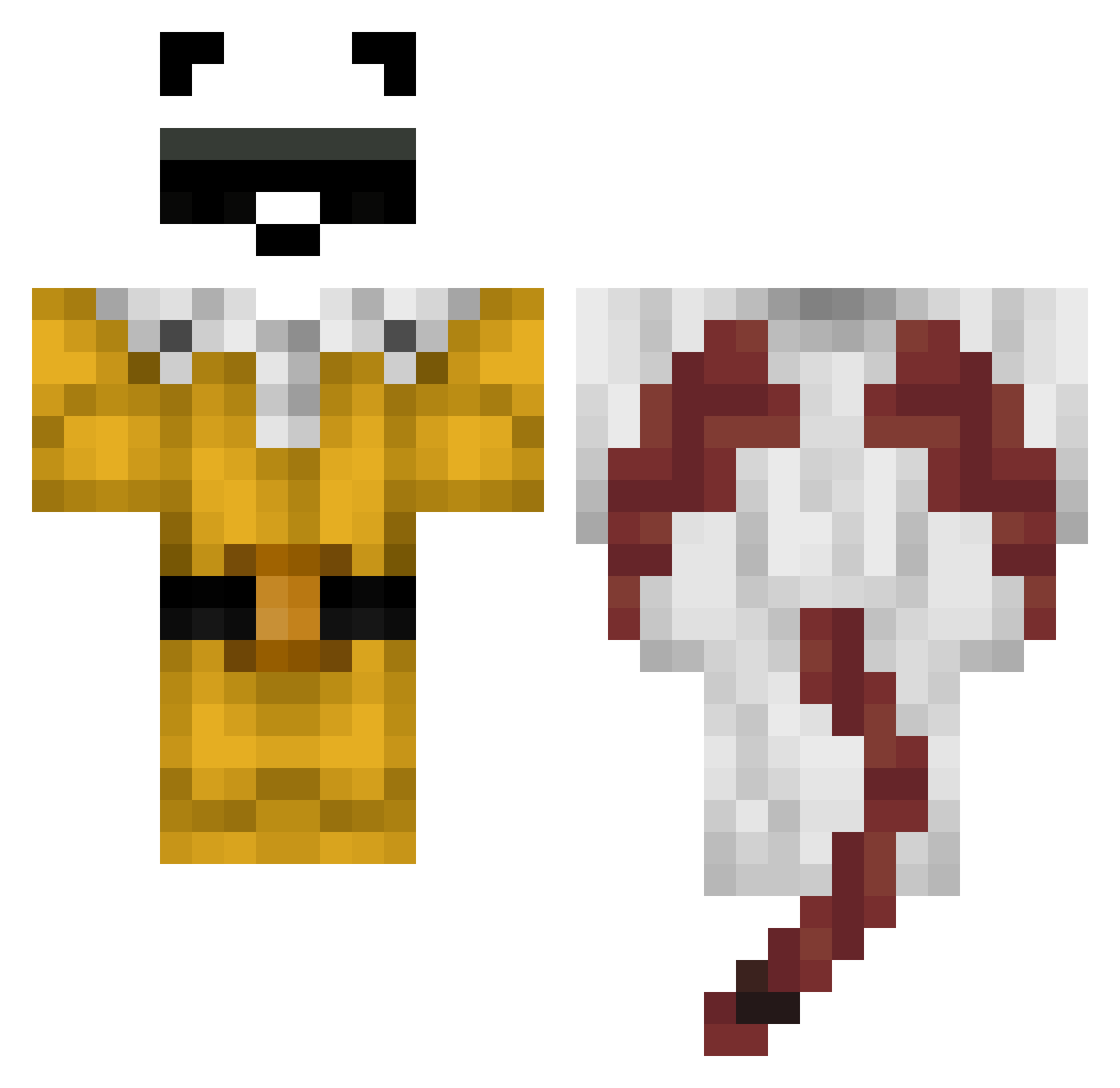 DJDan001 Minecraft skin, front and back view
