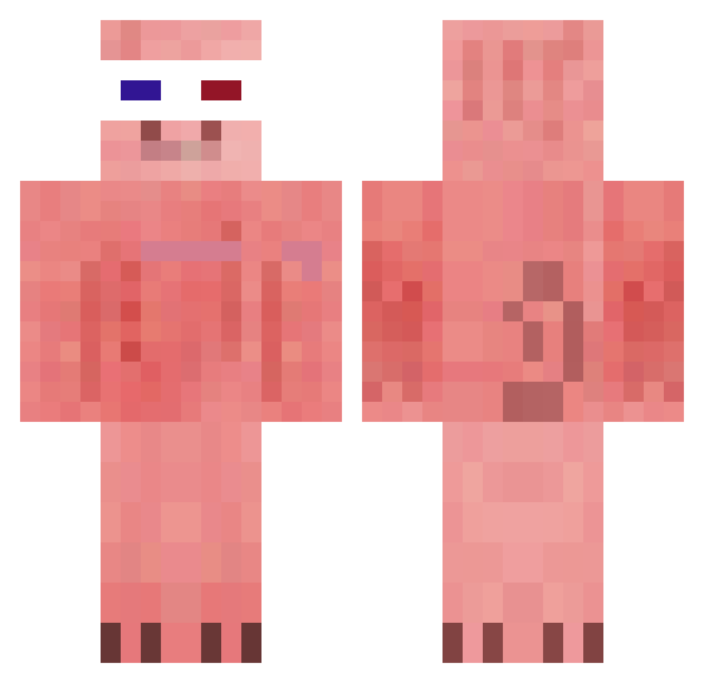 ZePiqueno316 Minecraft skin, front and back view