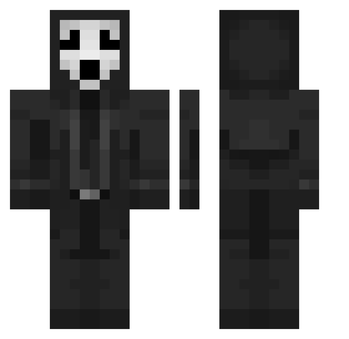 GBOchill Minecraft skin, front and back view