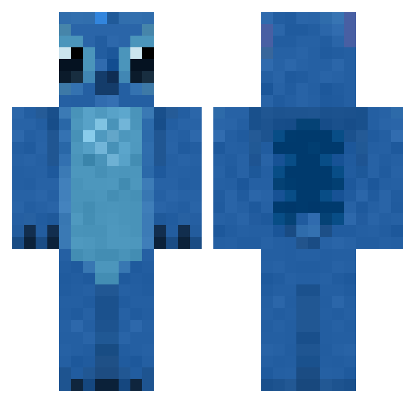 SweetCandyForFat Minecraft skin, front and back view