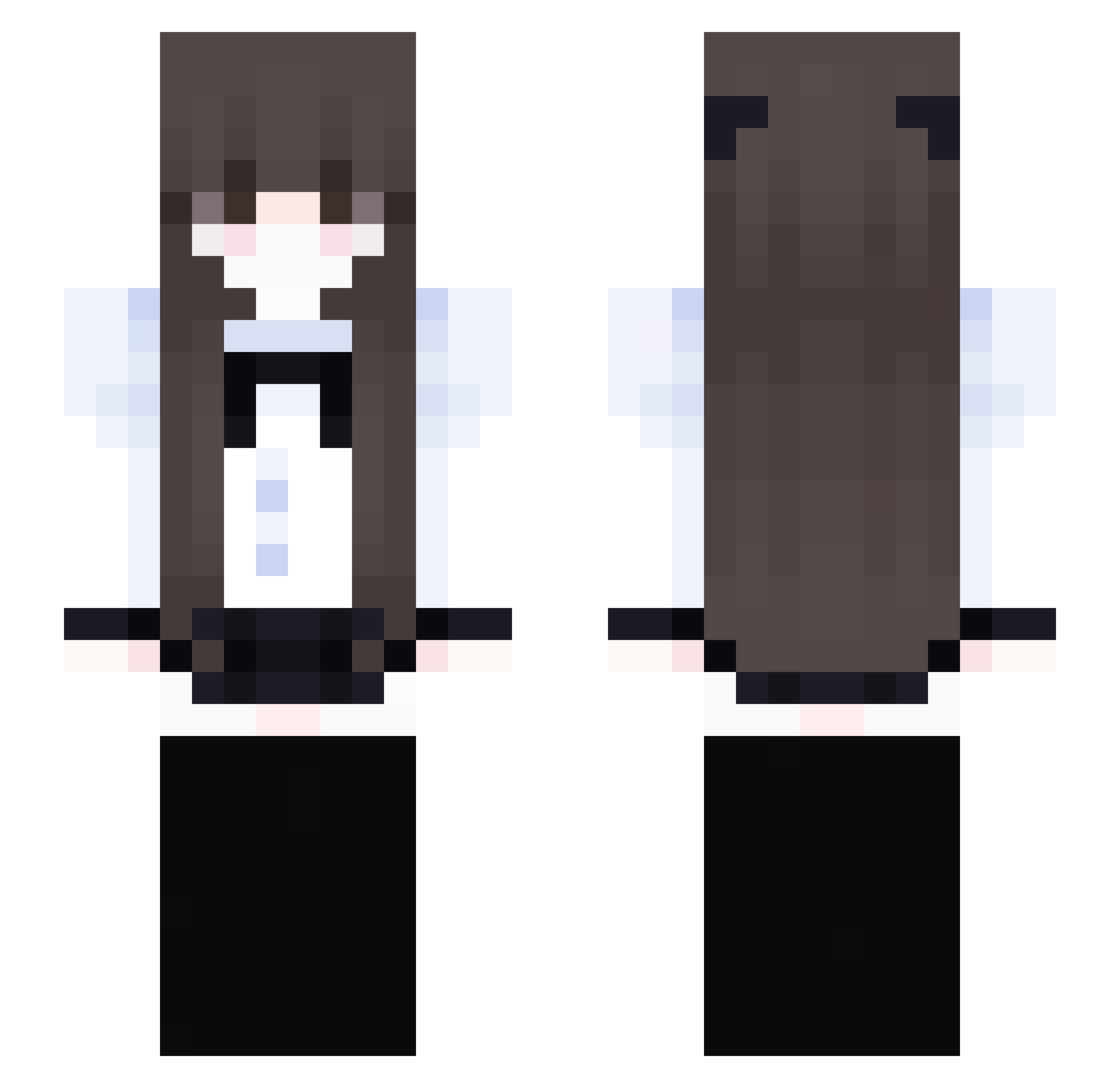 TitaniumBlood Minecraft skin, front and back view